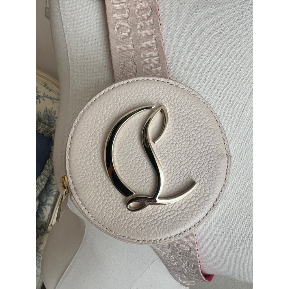 New Christian Louboutin Crossbody Strap with Pink Round Bag-Flaw - Picture 2 of 10